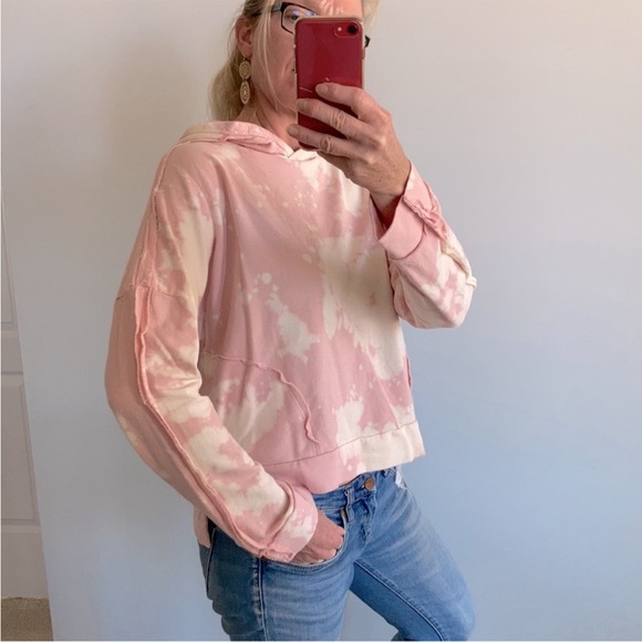 Pink & Cream Tie Dye Hoodie - Picture 2 of 9
